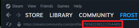 Where to find your SteamID64